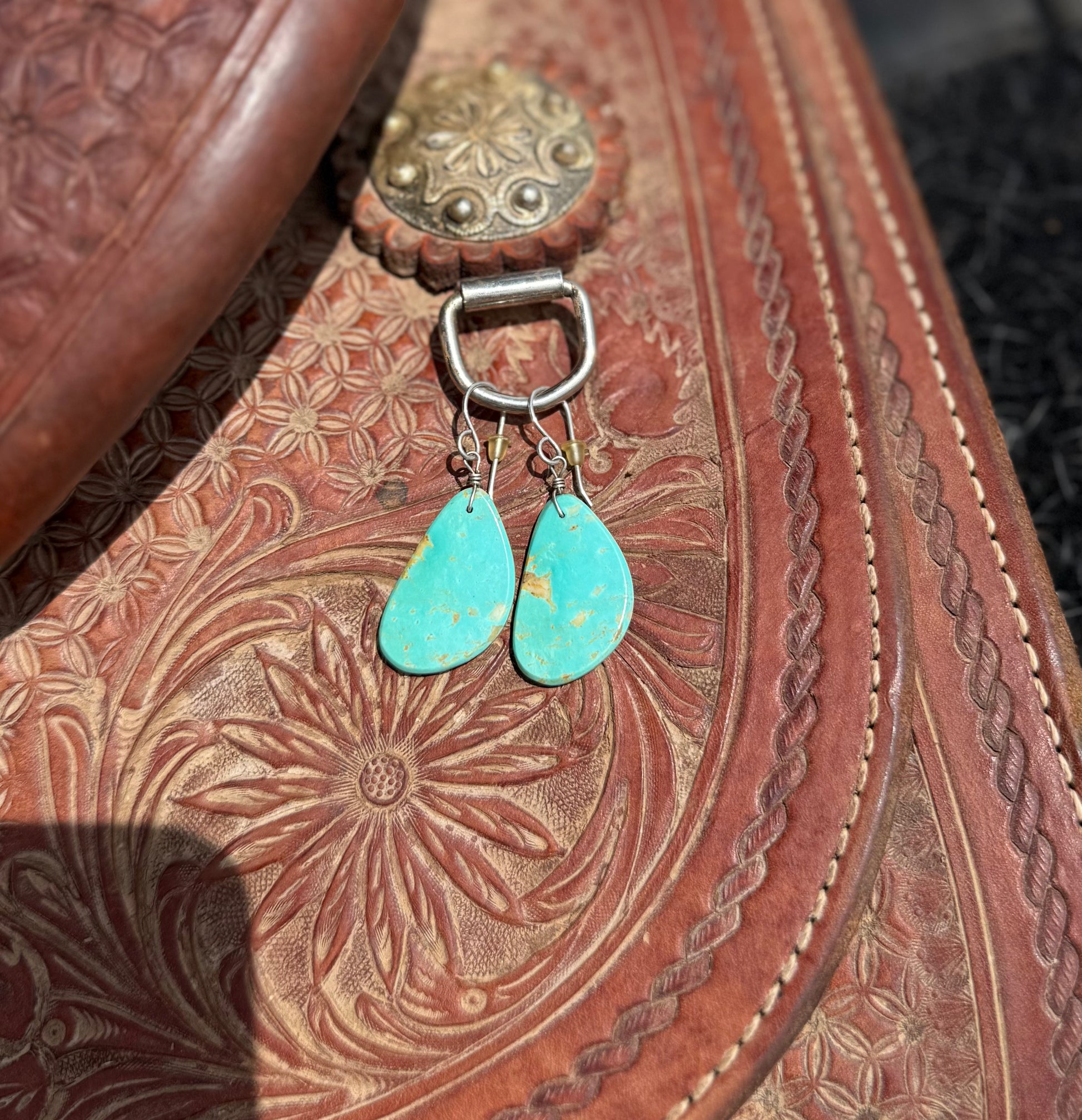 Turquoise teardrop earrings