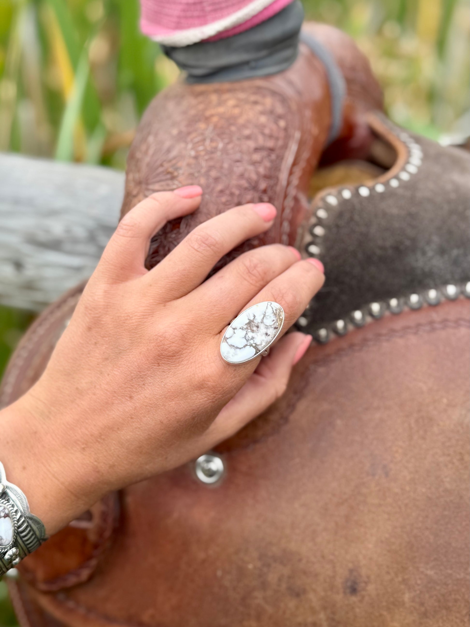 White buffalo ring