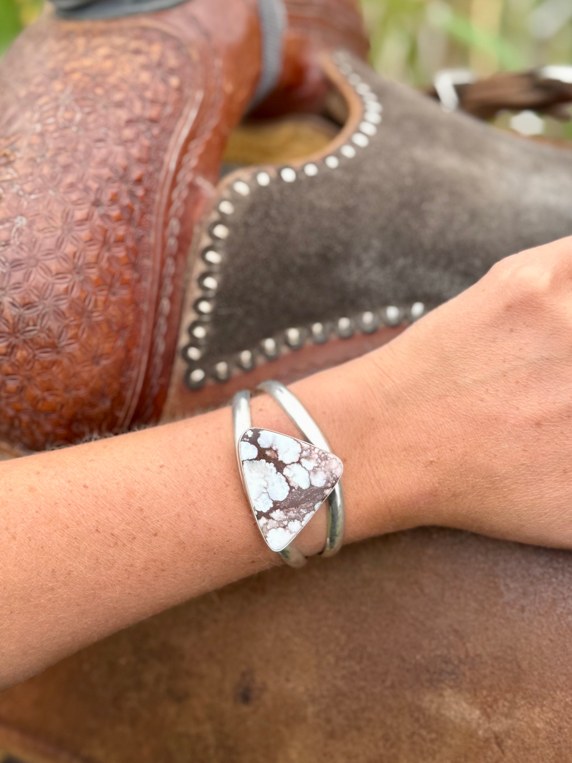 White buffalo cuff