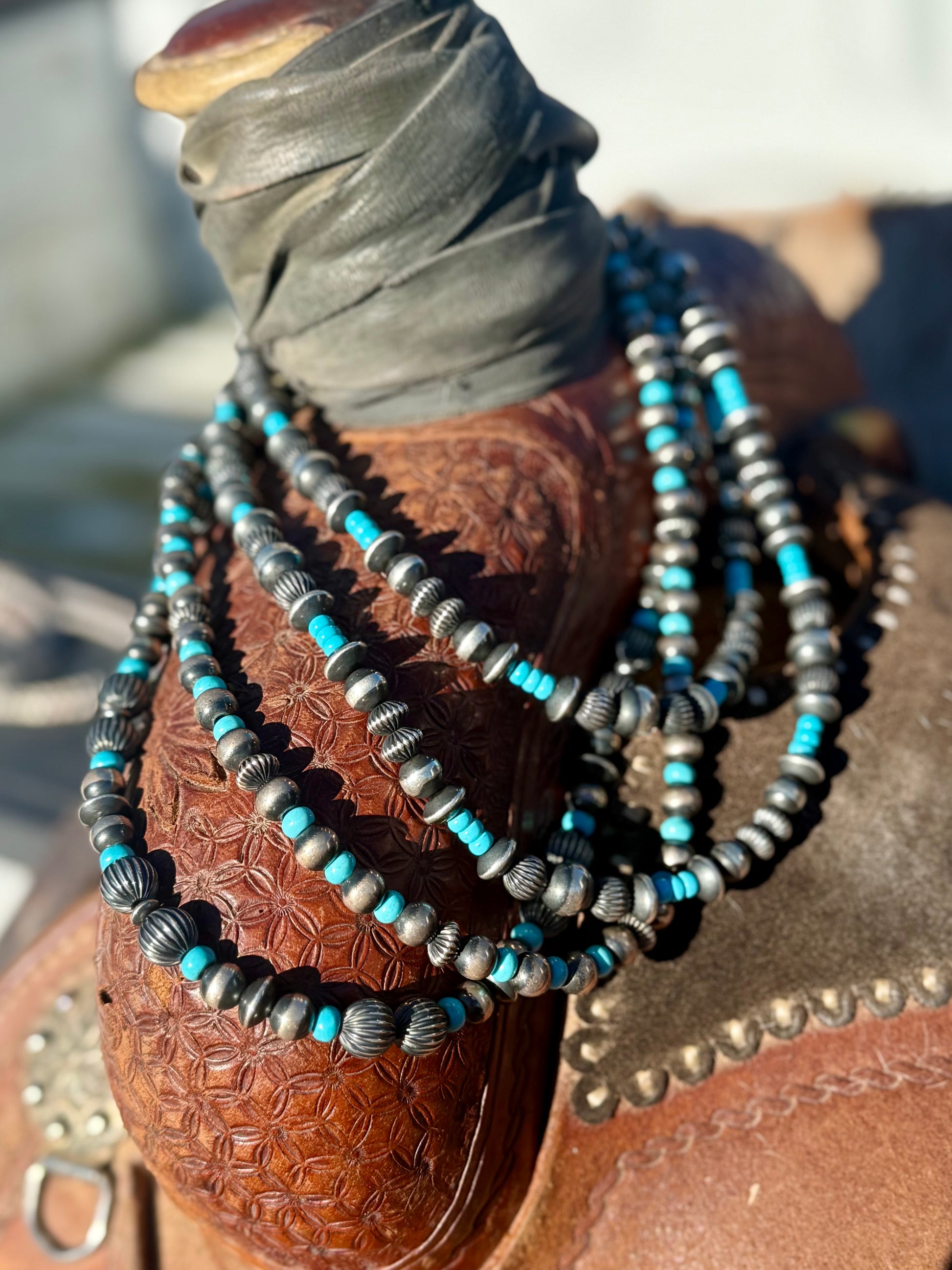 Navajo, pearl and turquoise ￼