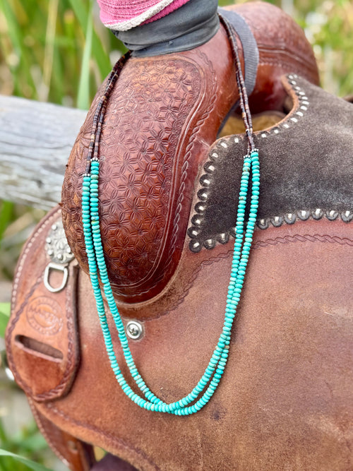 Beaded turquoise necklace