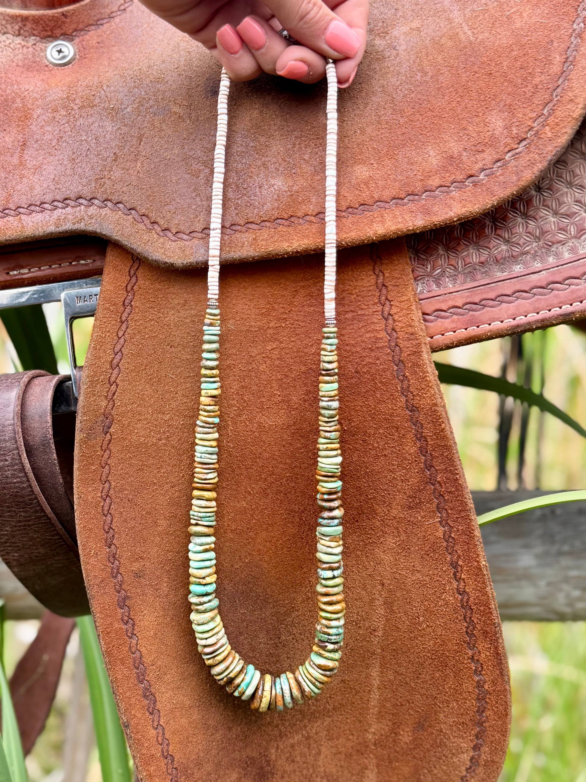 Heishi bead necklace