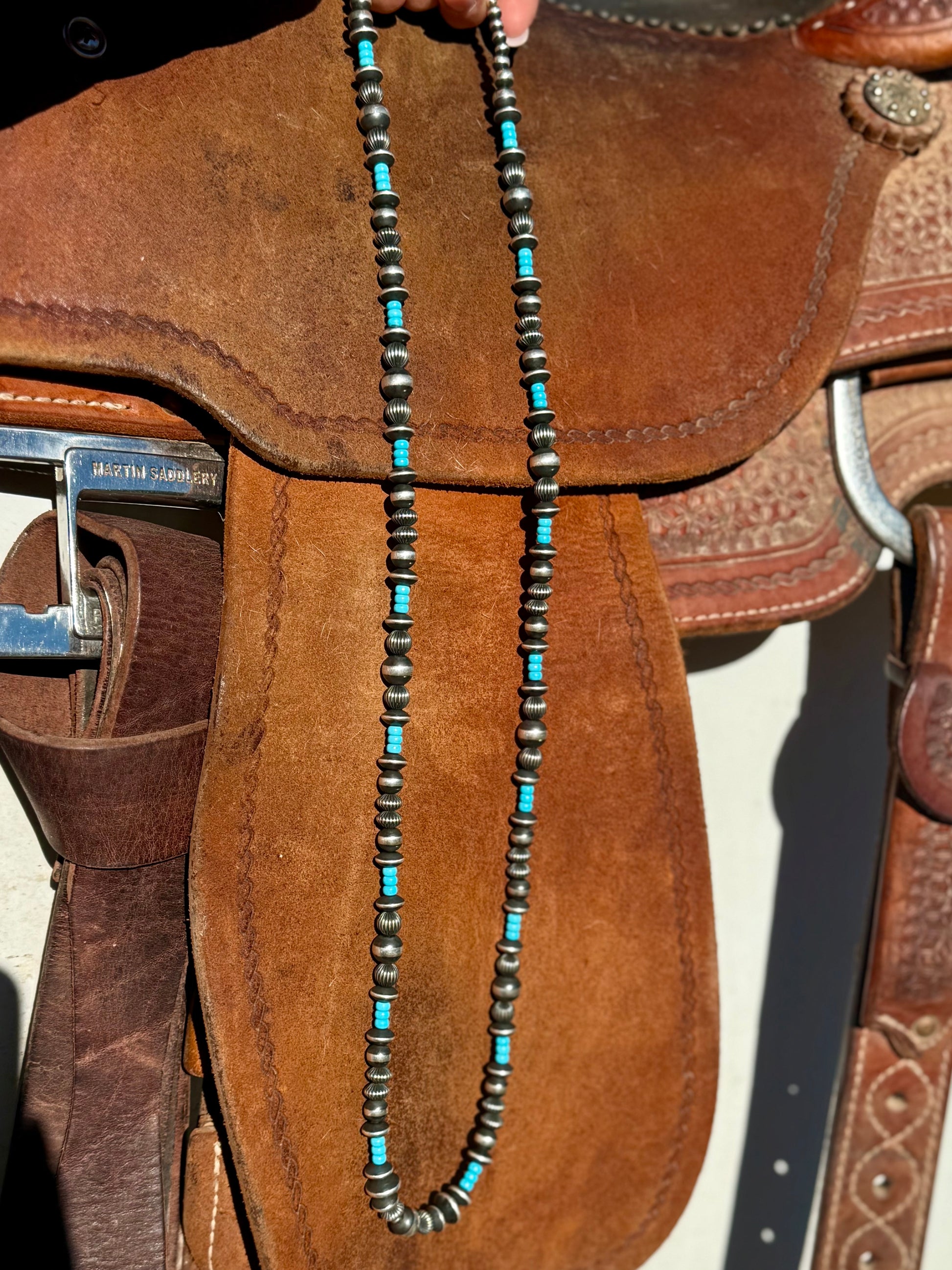 Navajo, pearl and turquoise ￼