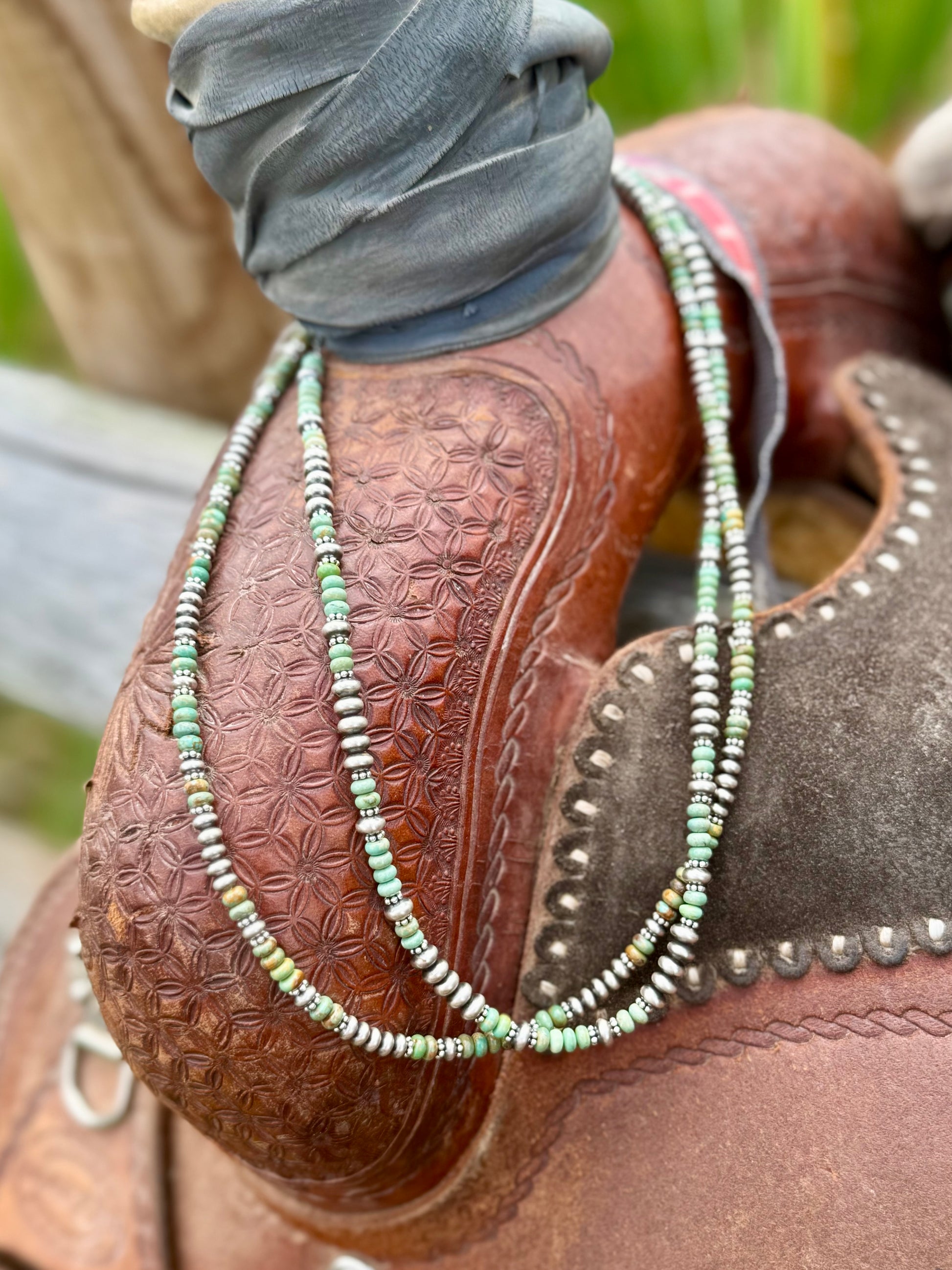 Green turquoise necklace