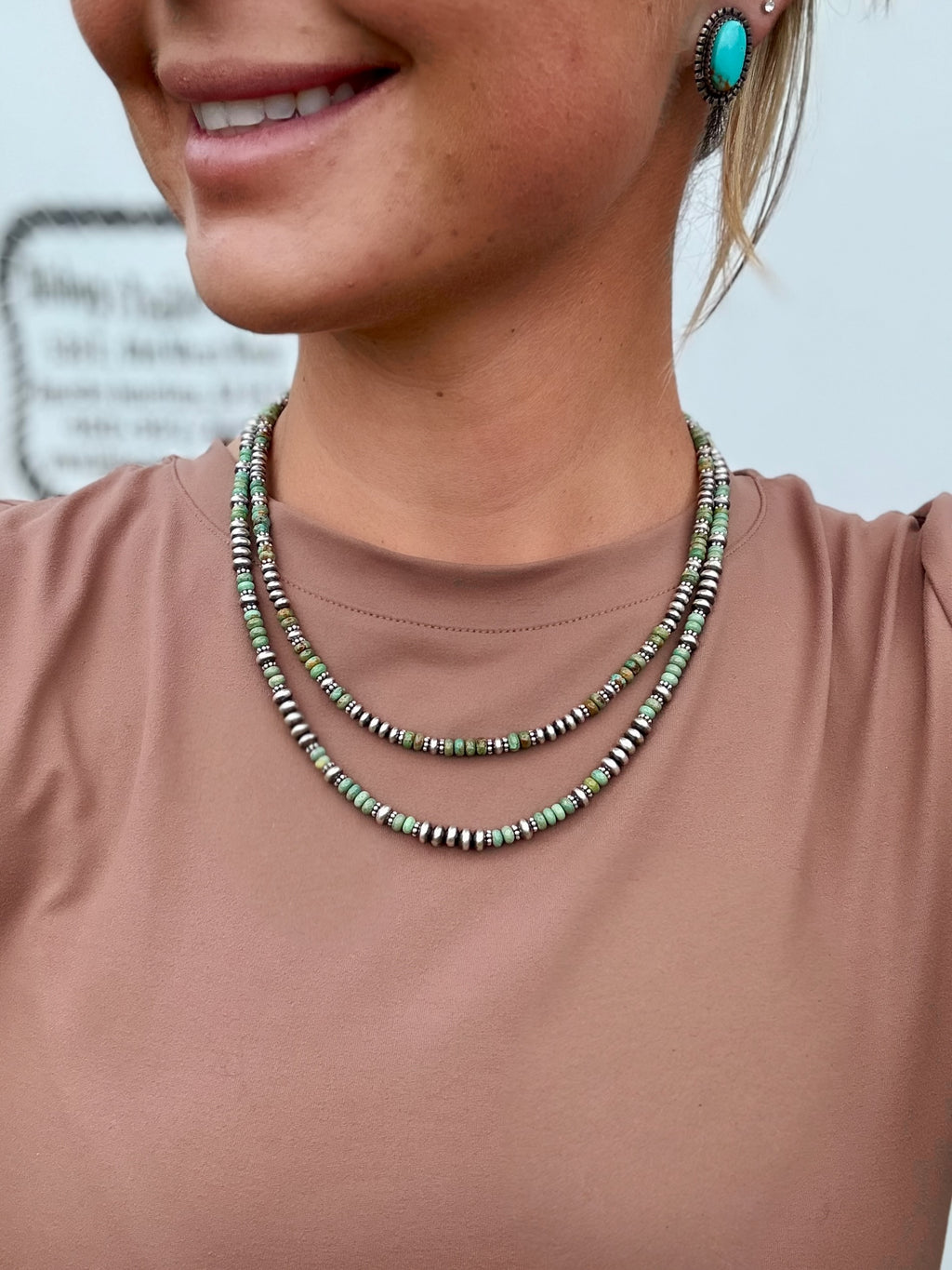 Green turquoise necklace