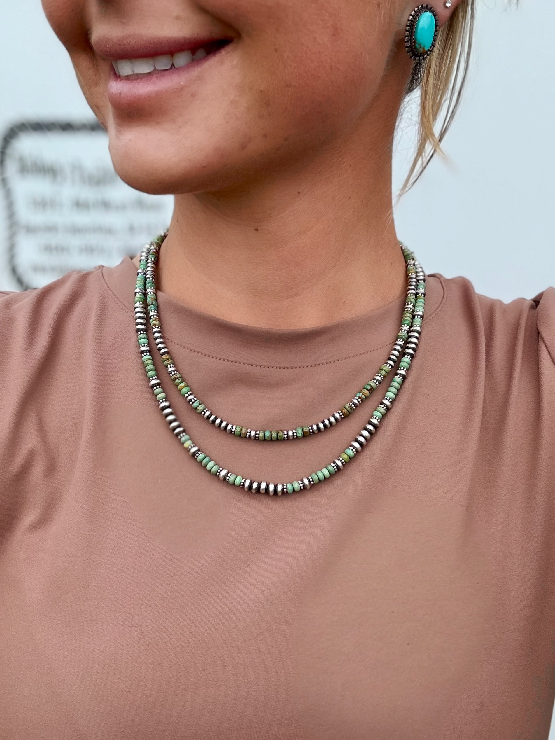 Green turquoise necklace