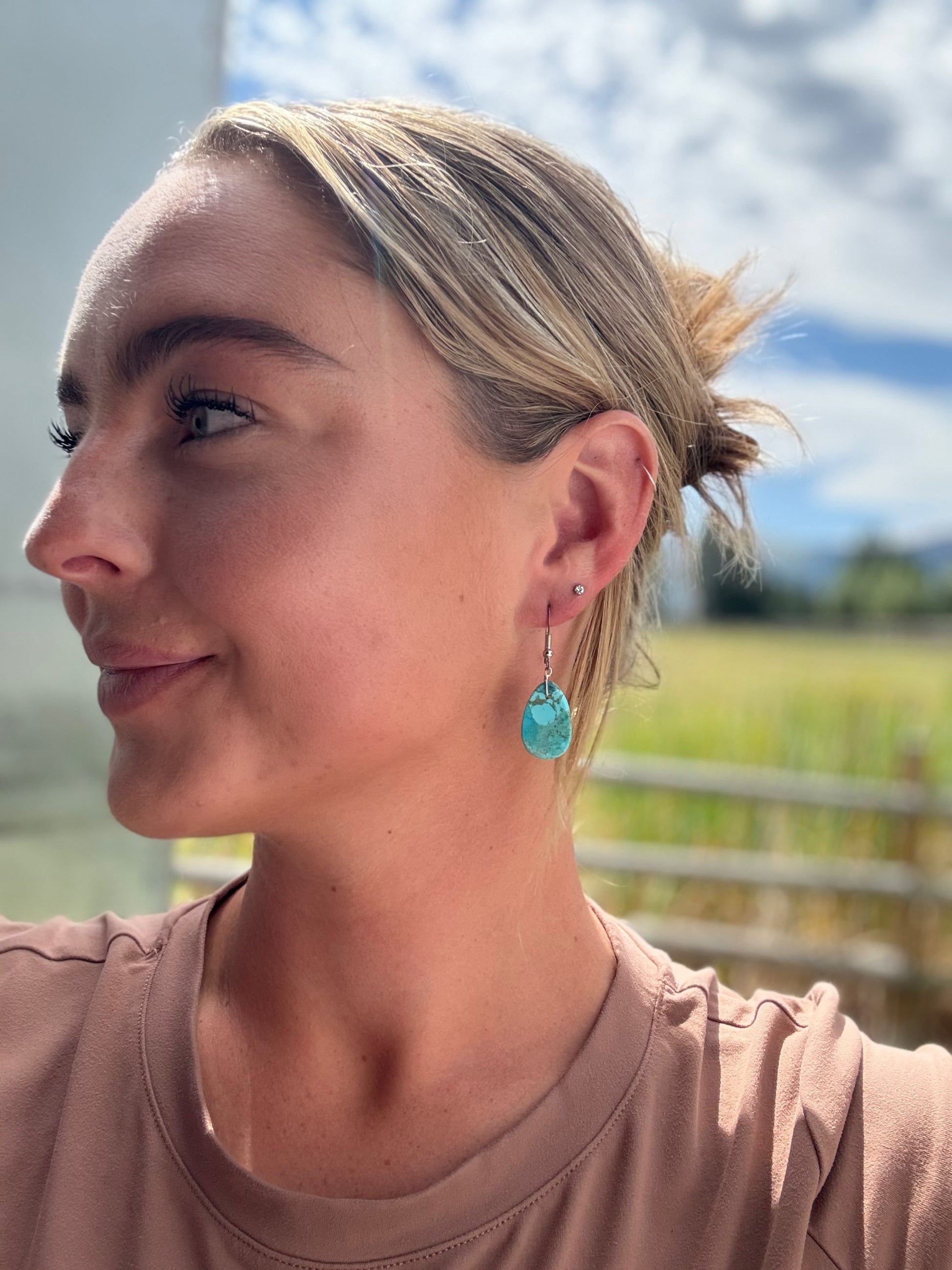 Turquoise teardrop earrings