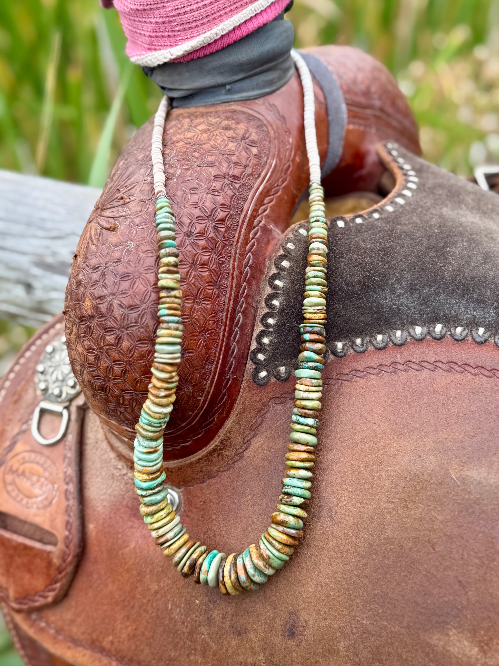Heishi bead necklace