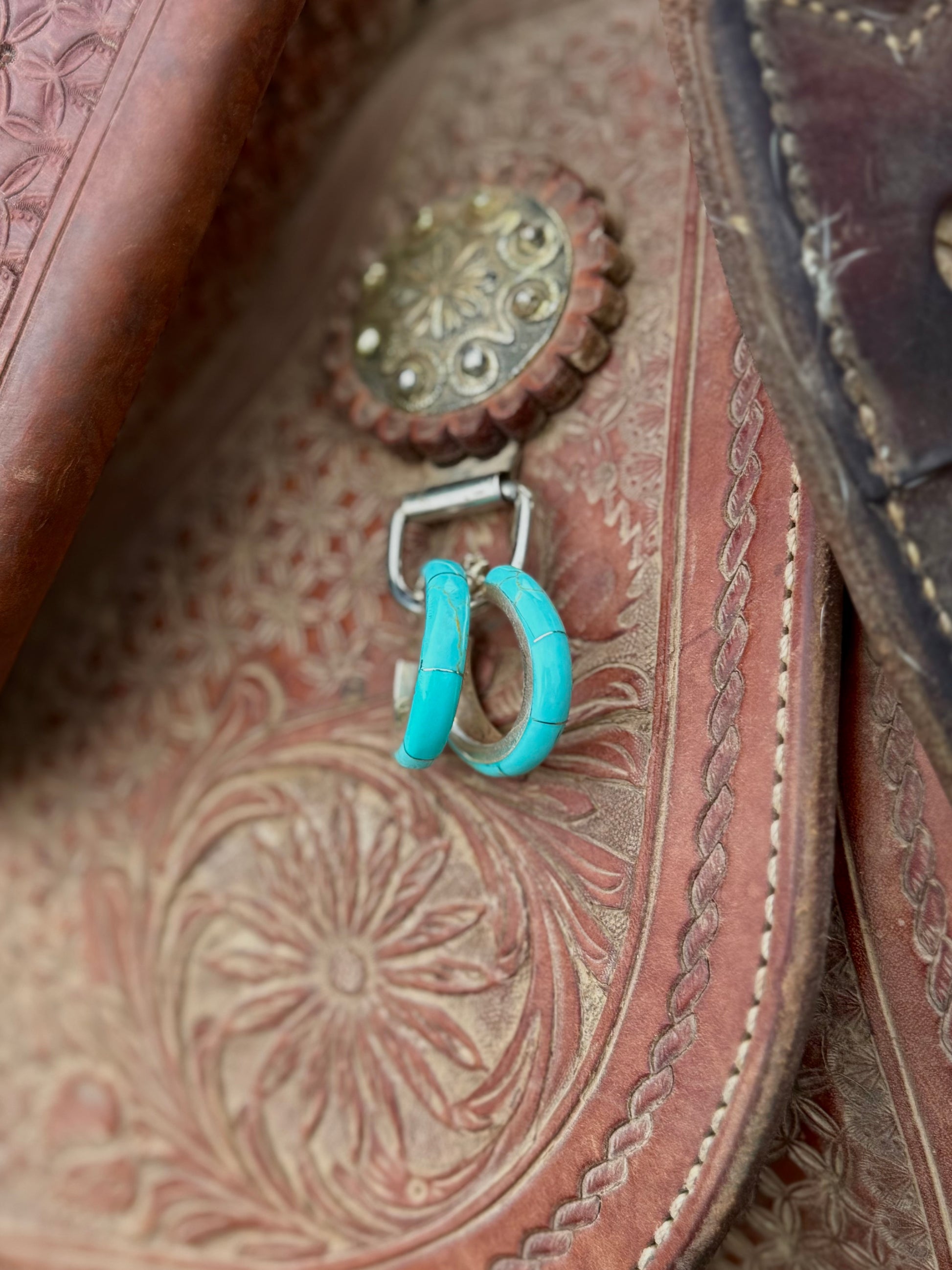 Turquoise hoops￼