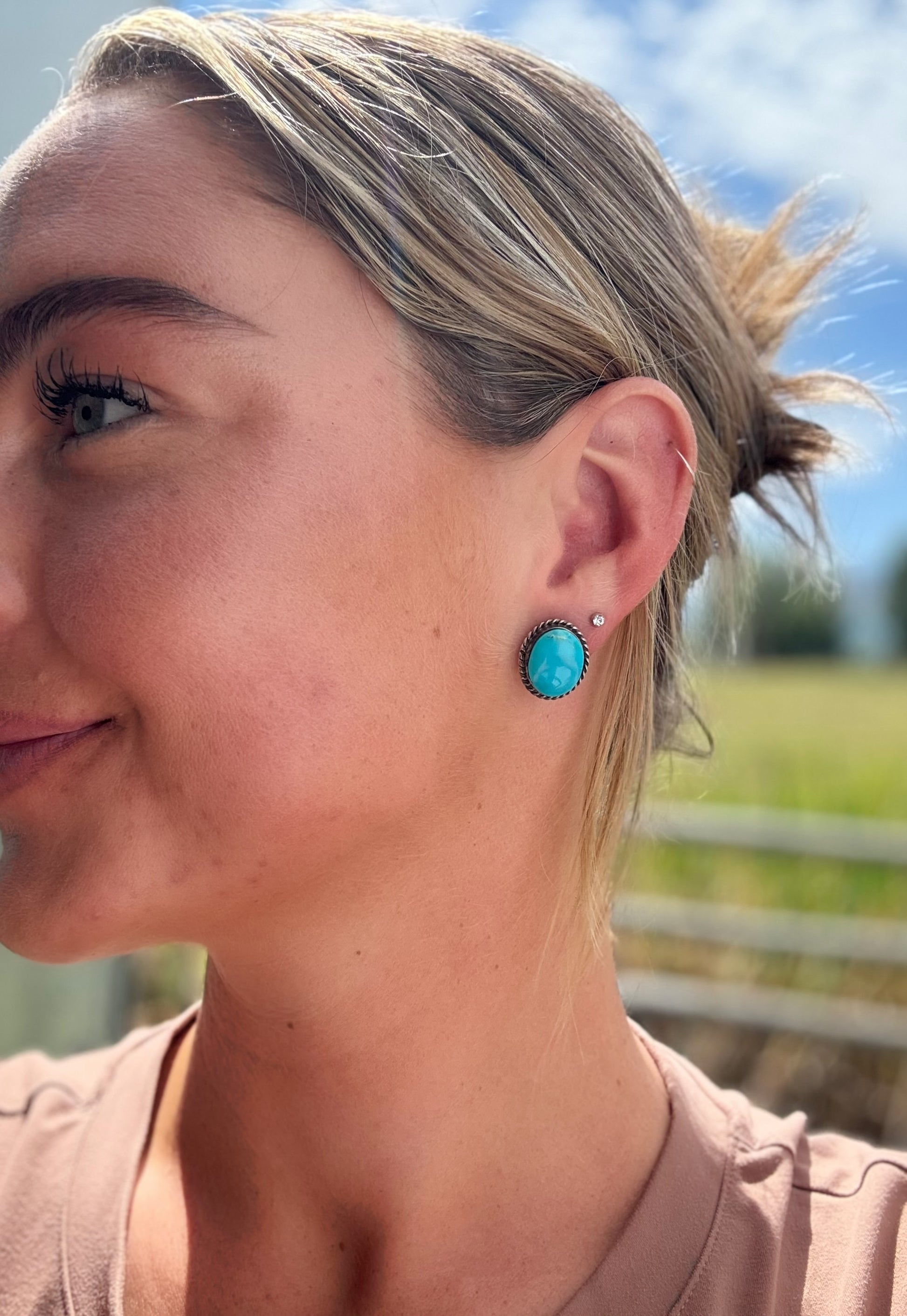 Turquoise studs