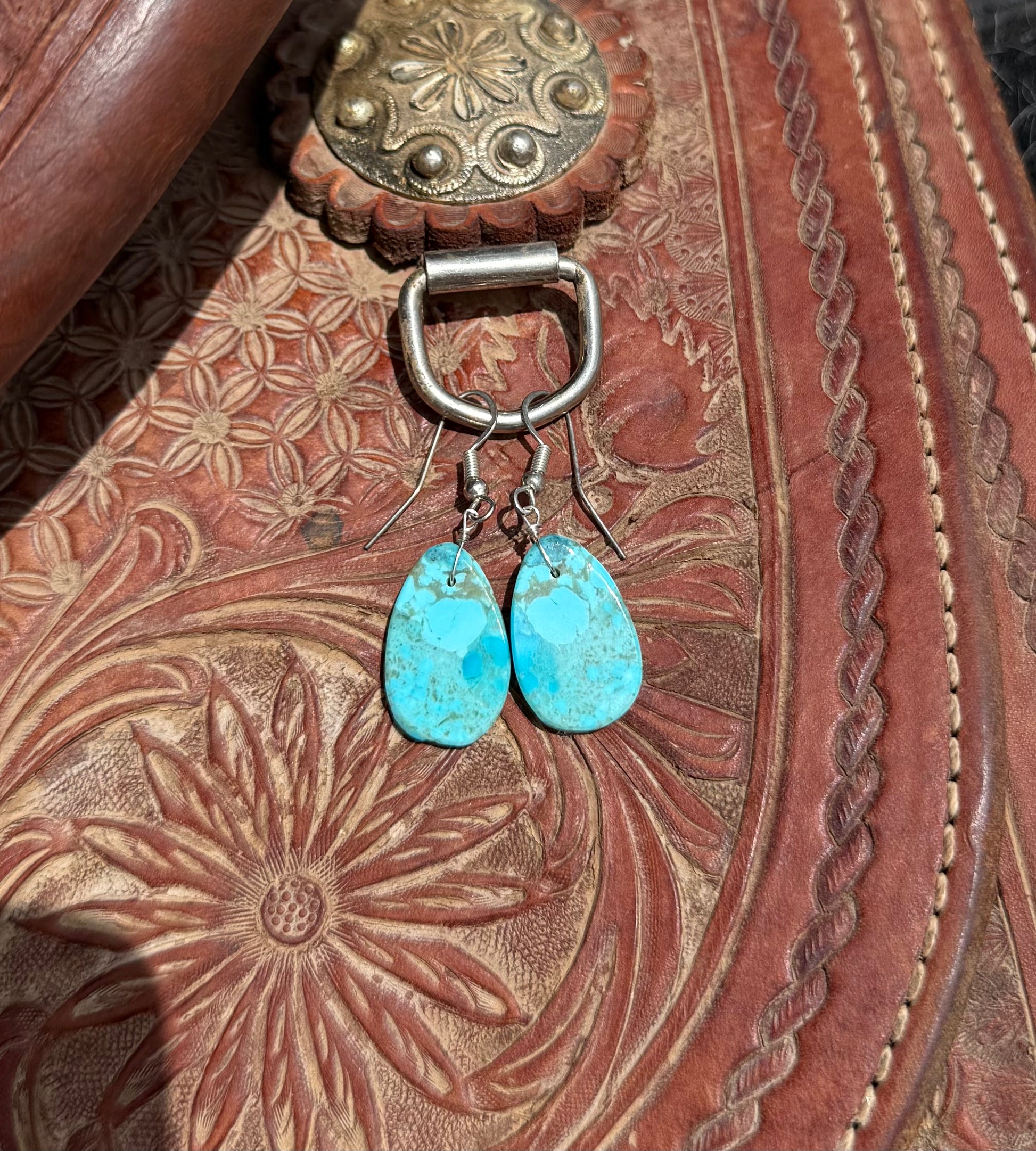 Turquoise teardrop earrings