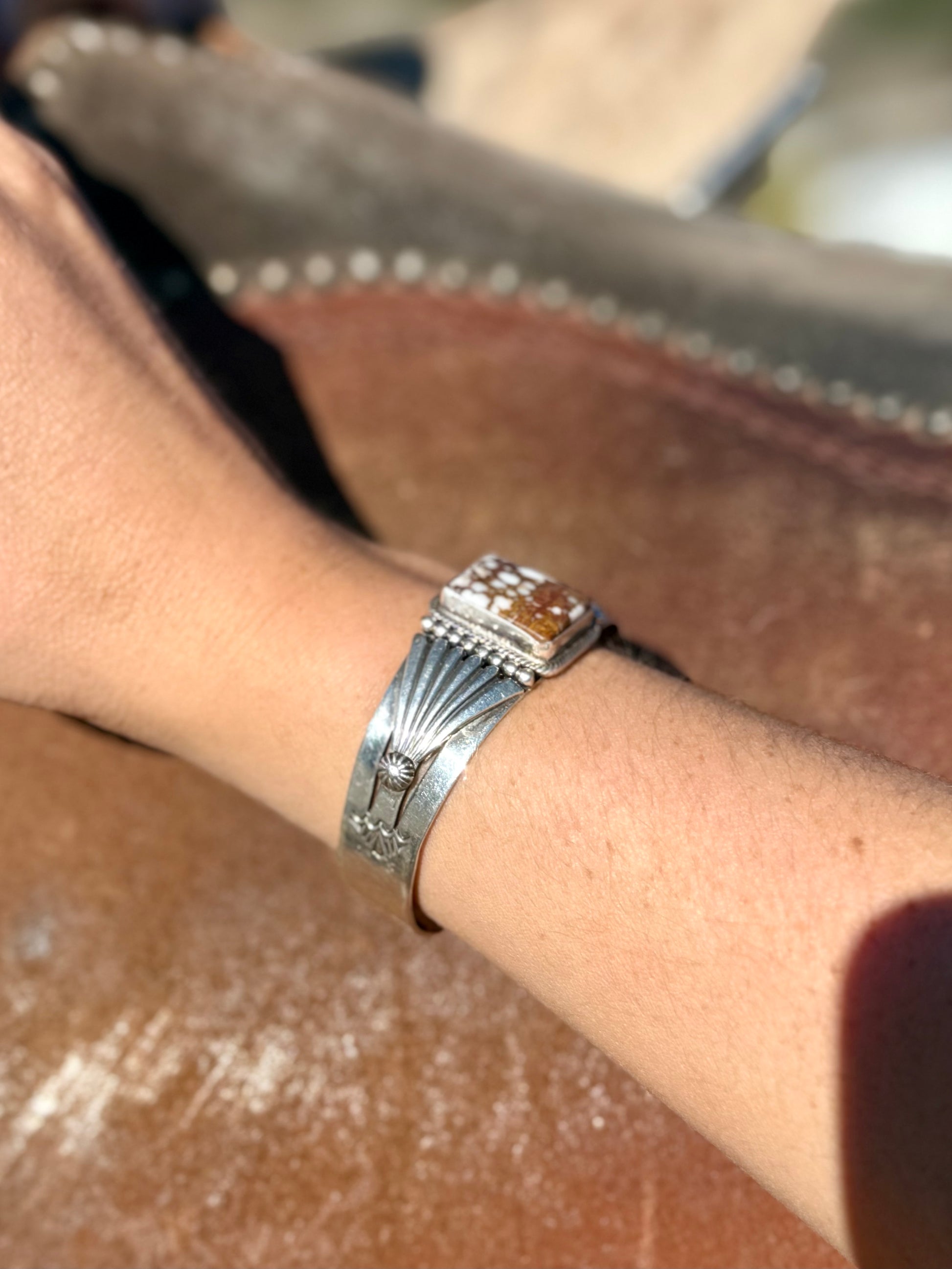White buffalo cuff
