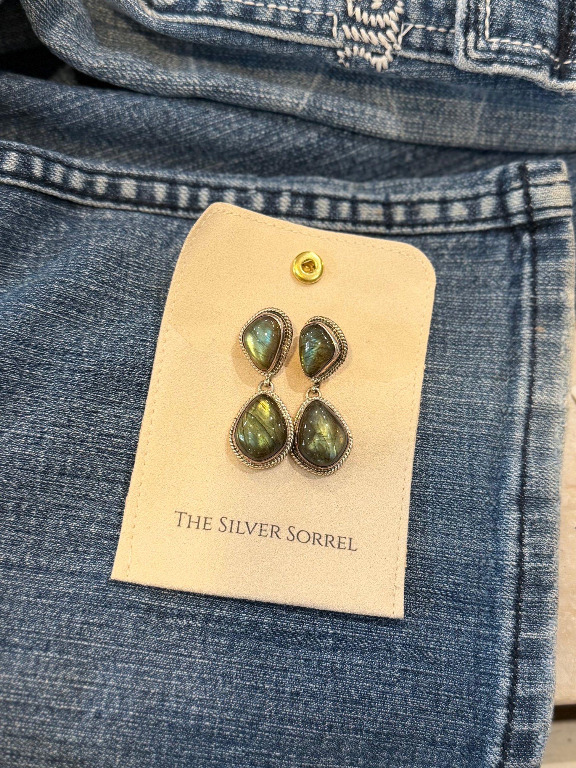 Labradorite dangles