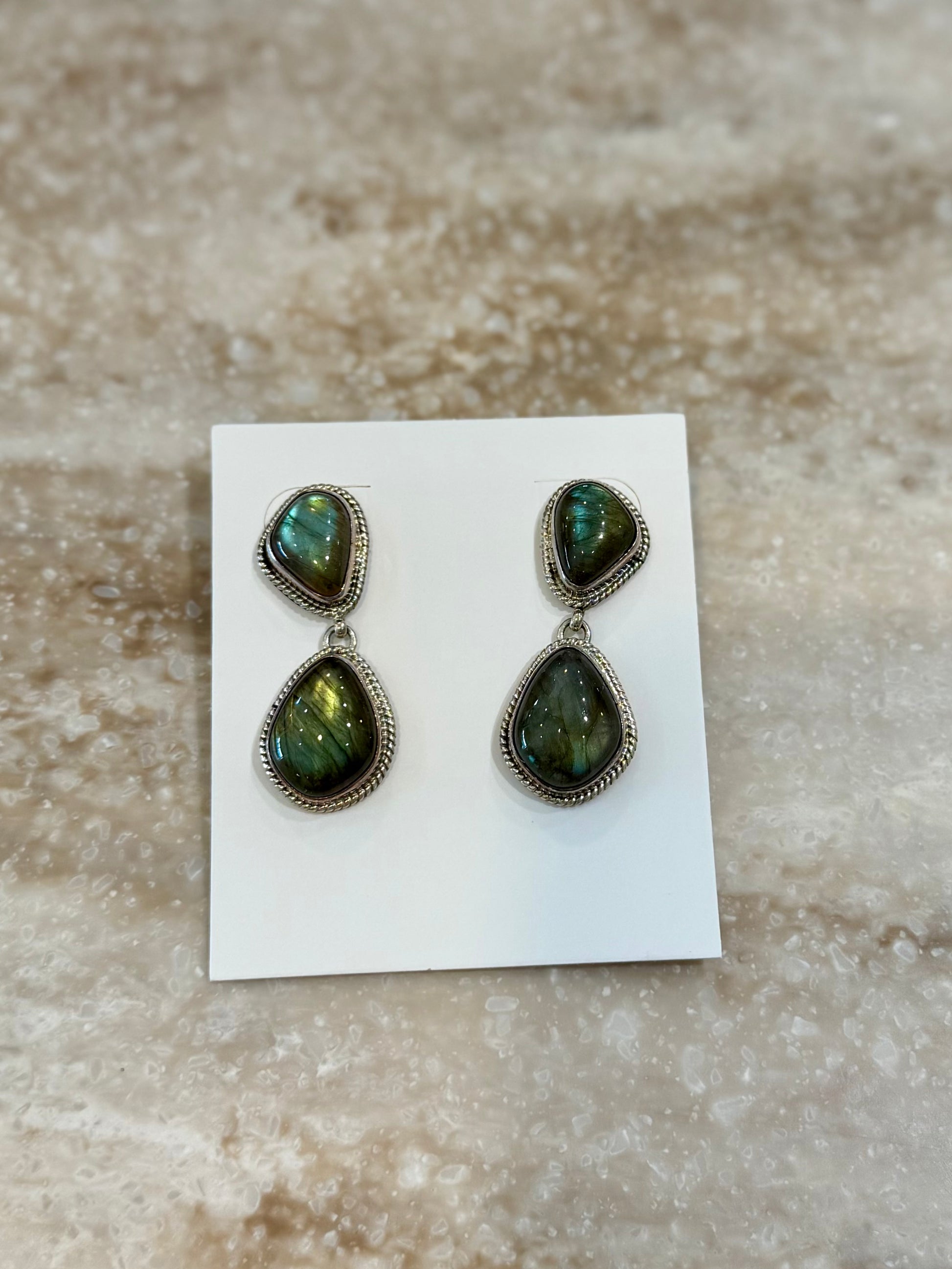 Labradorite dangles