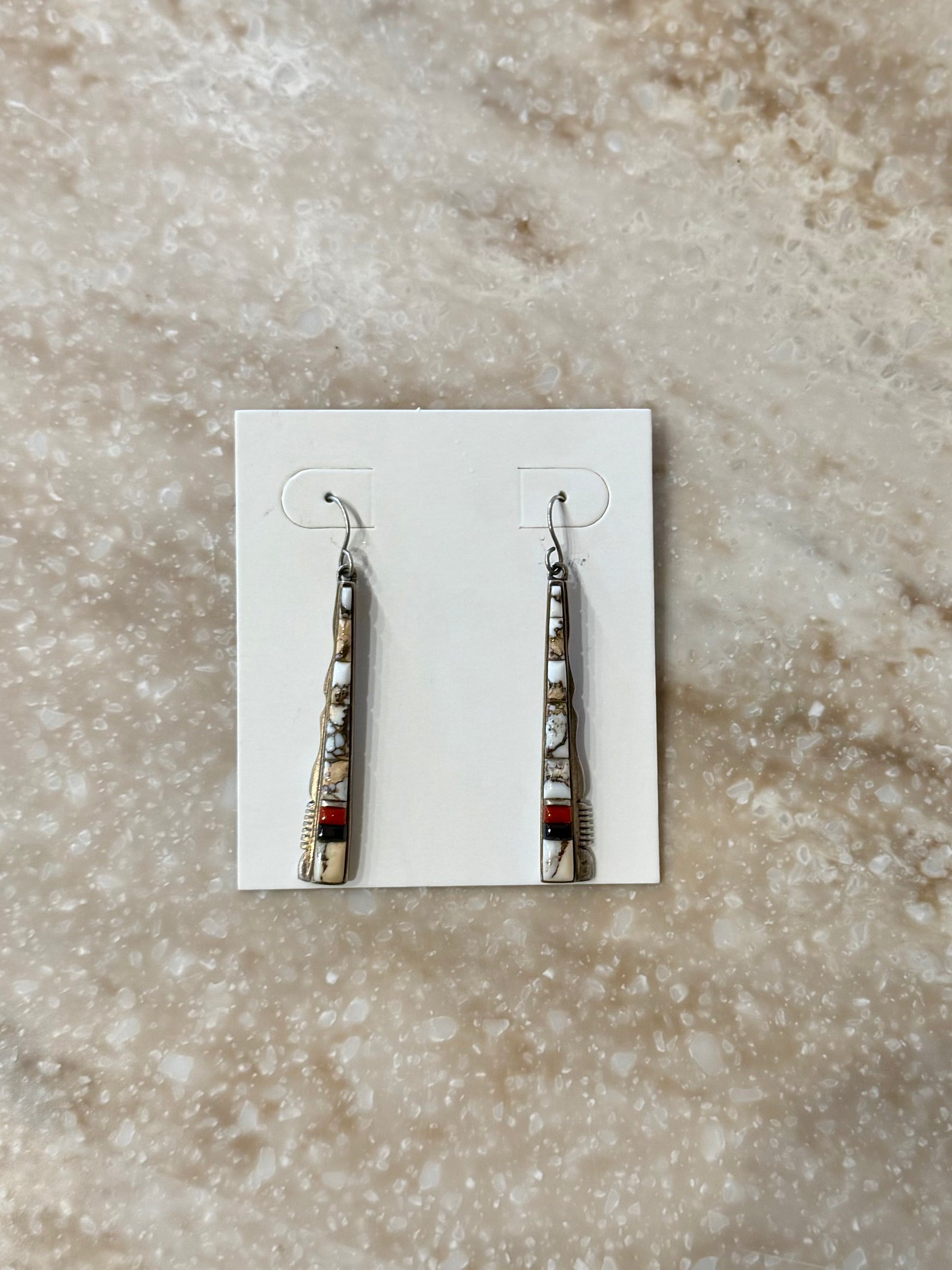 White buffalo earrings