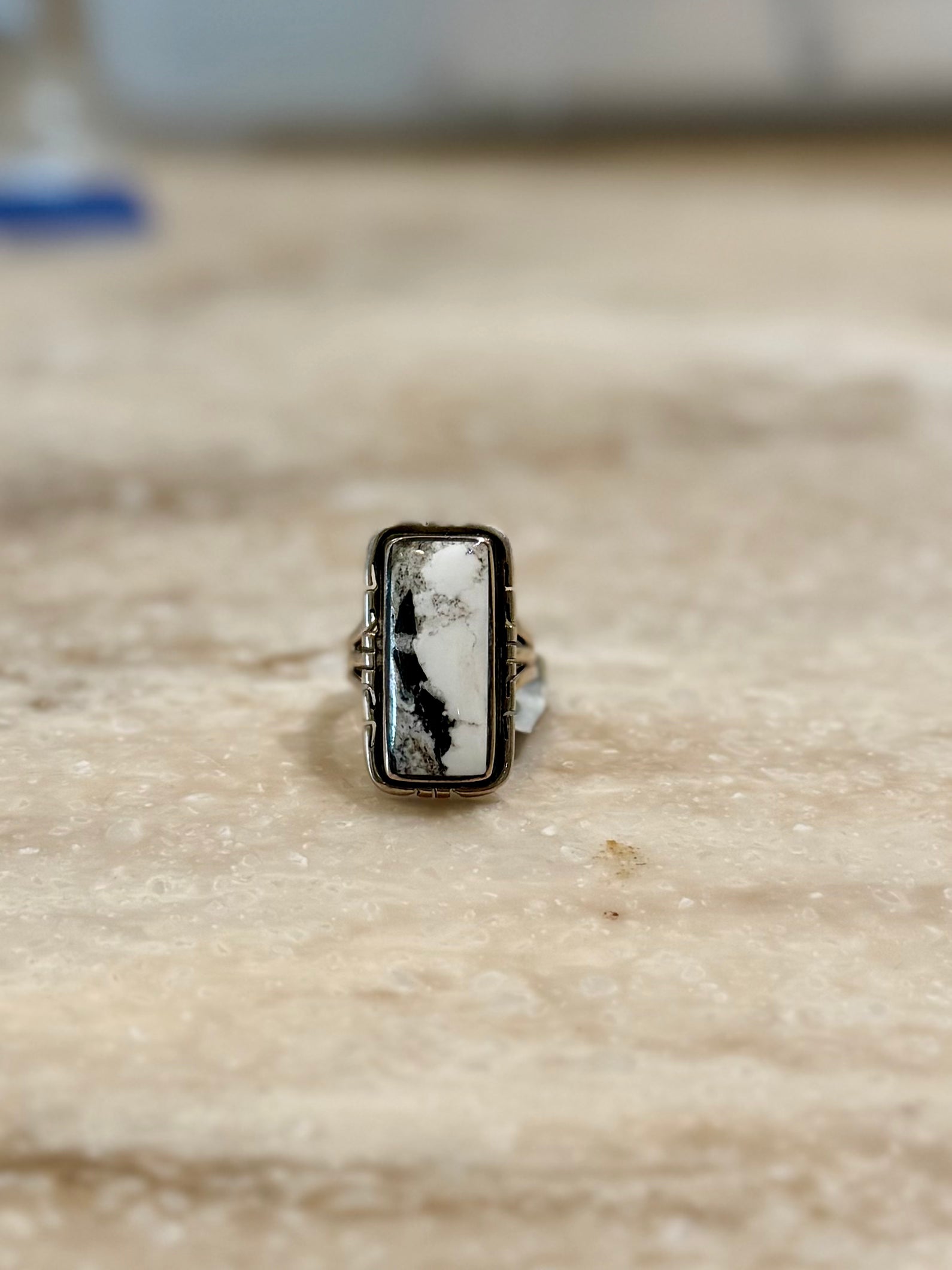 White buffalo ring