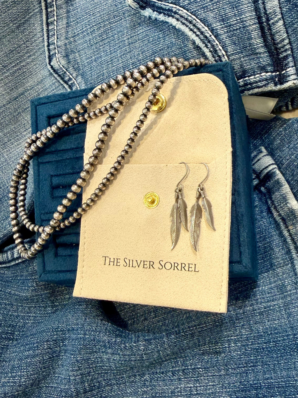 Double feather earrings